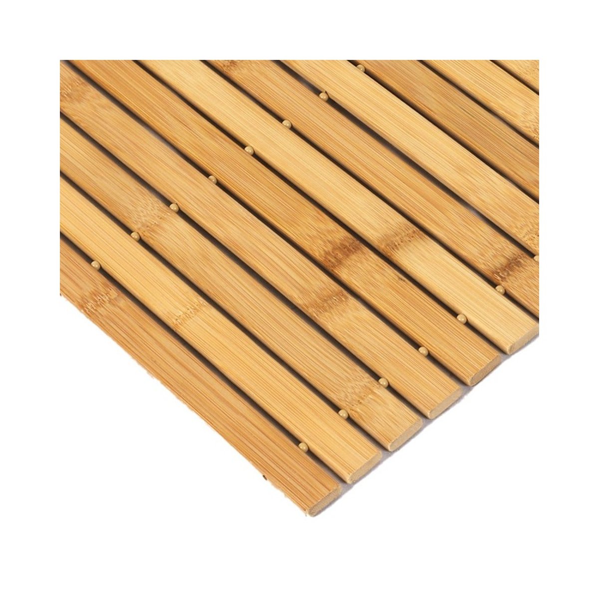 Tapis de bain en bambou 40x60 beige, DECORATIE