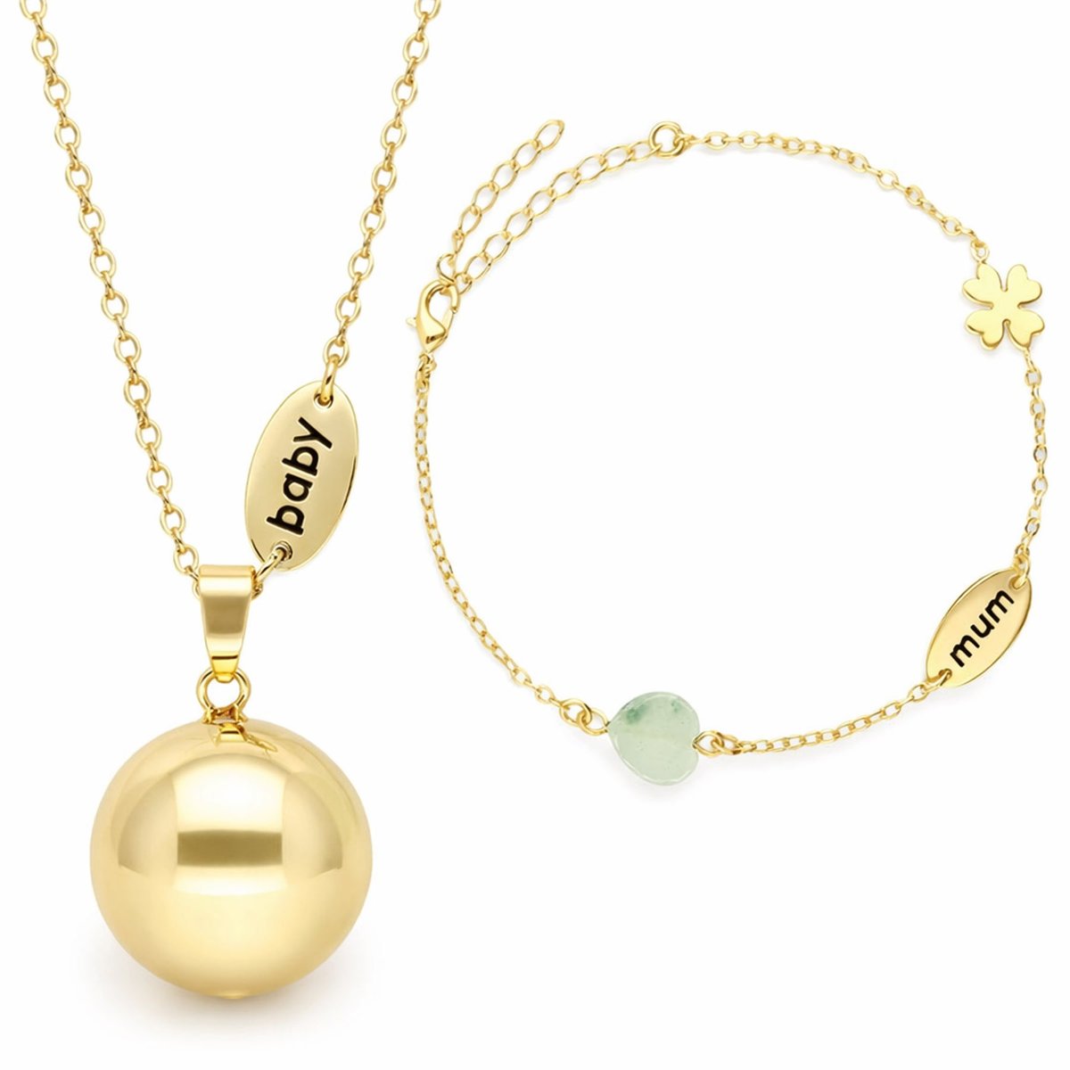 Coffret Bola de grossesse et bracelet BOLA SEVIRA or, BOLA