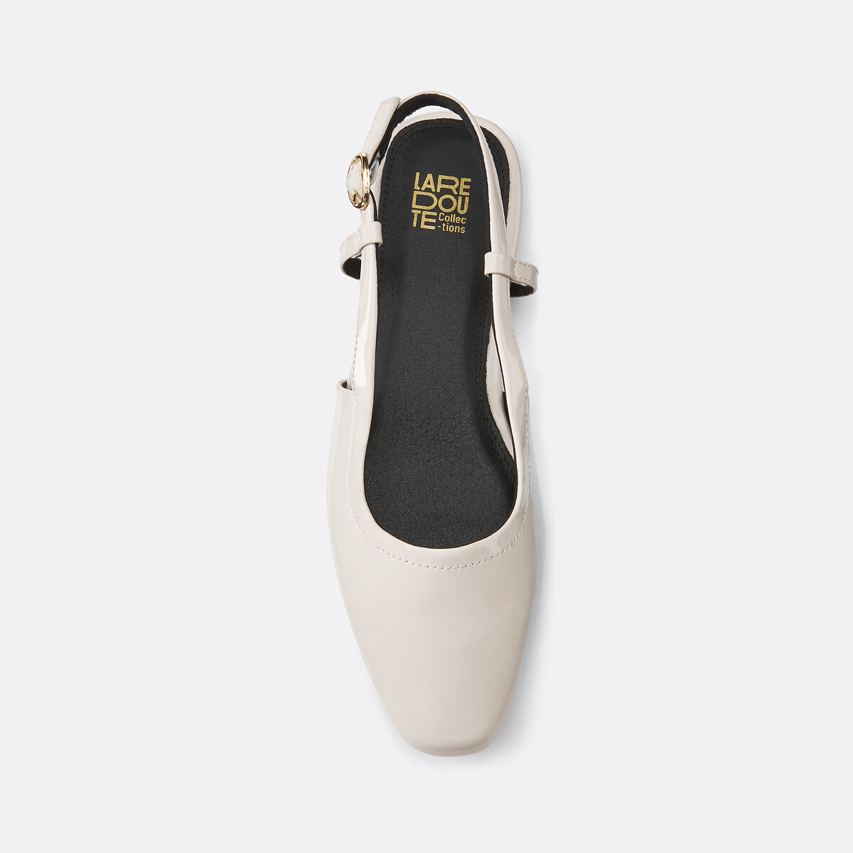 Patent Slingback Ballet Pumps cream, LA REDOUTE COLLECTIONS