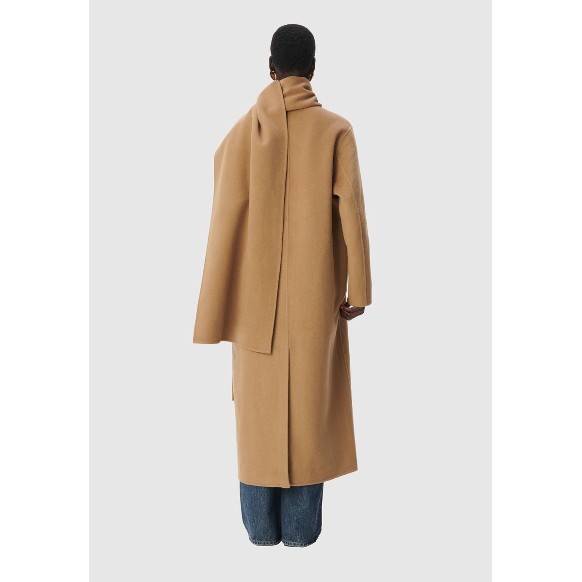 Manteau long avec longues écharpes marron, IKKS