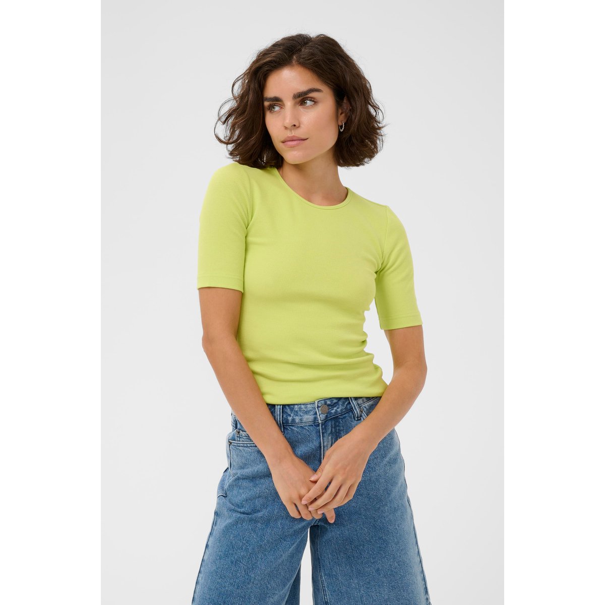 T-shirt vert wild lime, KAFFE
