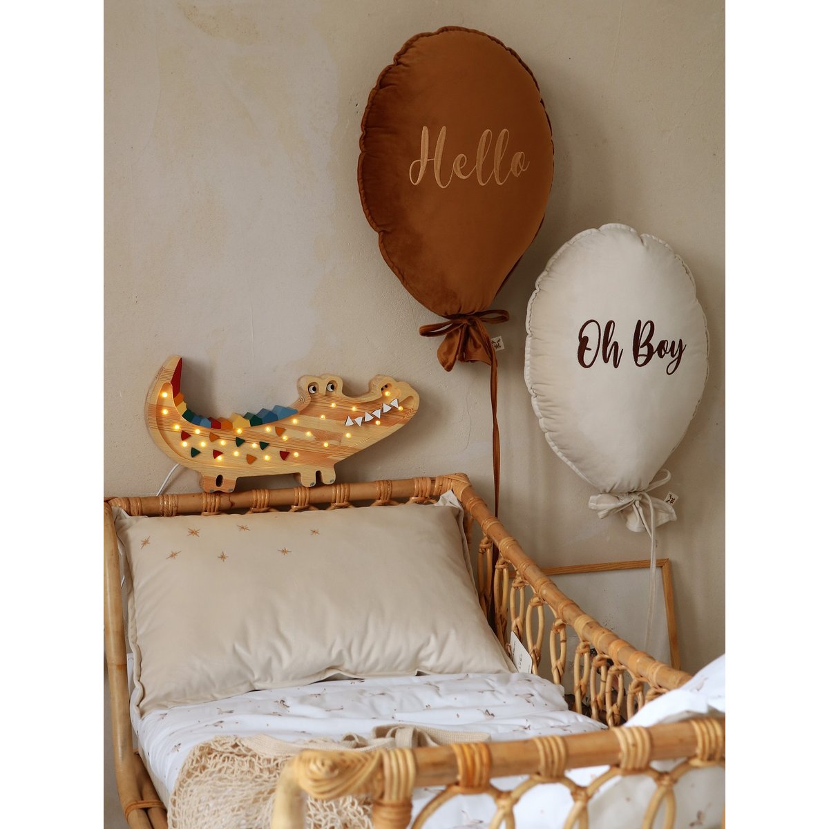 Lampe Veilleuse Crocodile beige, LITTLE LIGHTS
