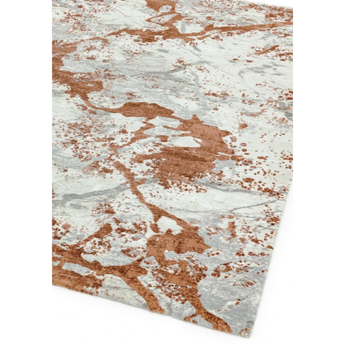 Tapis salon et chambre moderne LUNAR orange, NOVATREND