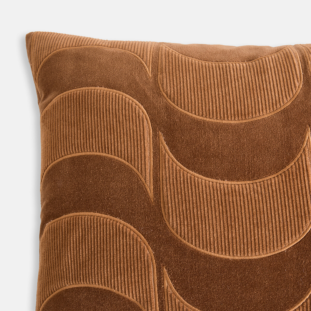 Funda de cojín rectangular, de pana, LUIGI avellana, LA REDOUTE INTERIEURS