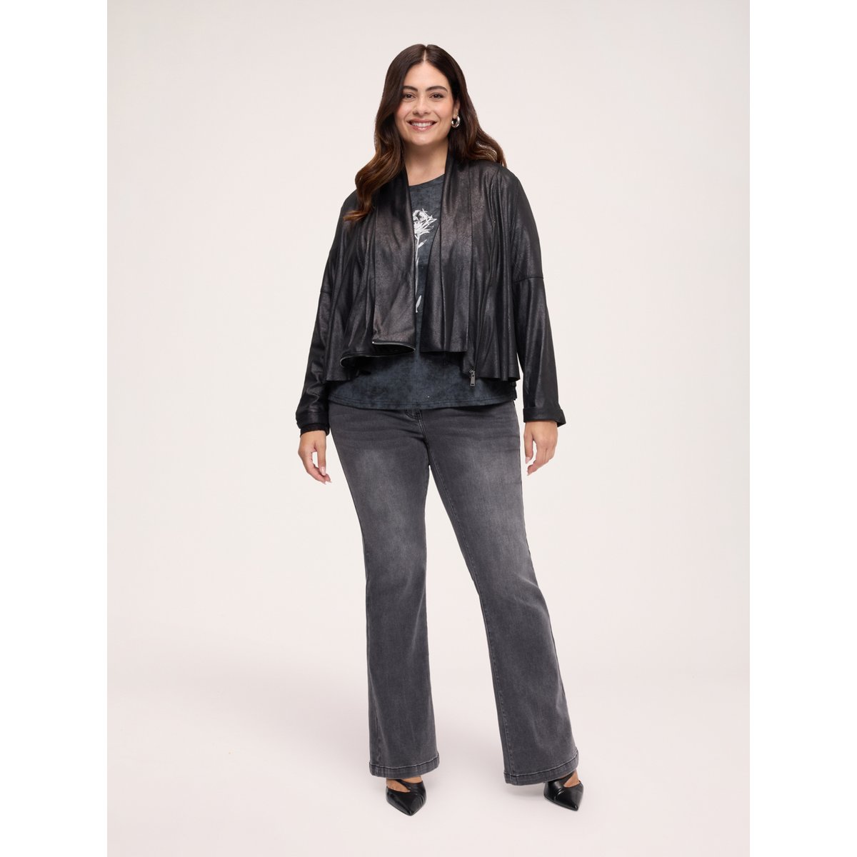 Veste à col châle noir, FIORELLA RUBINO