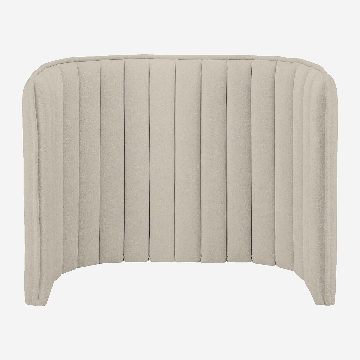 Tête de lit en tissu BOUDOIR crème, HABITAT