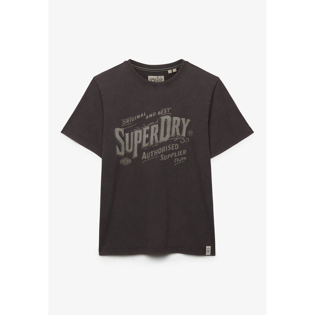 T-shirt Imprimé Workwear Vintage noir carbone, SUPERDRY