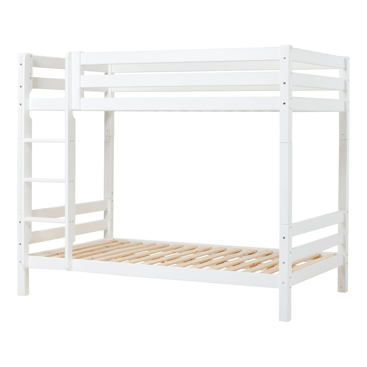 Lit Superposé pin massif ECO LUXURY blanc, HOPPEKIDS