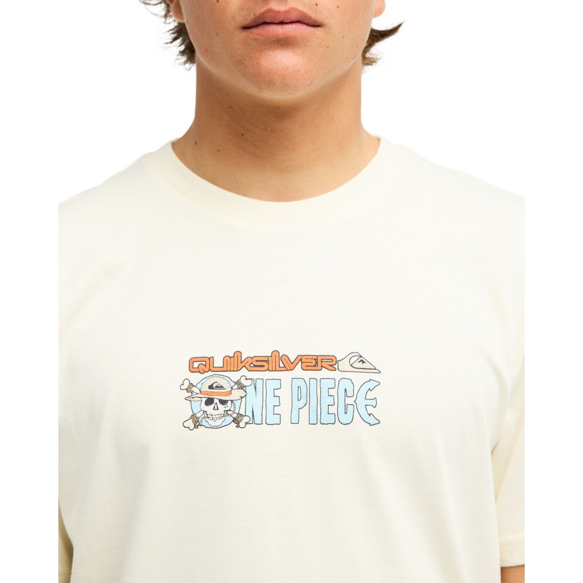 T-Shirt à manches courtes ONE PIECE PIRATES ISLAND blanc bone white, QUIKSILVER