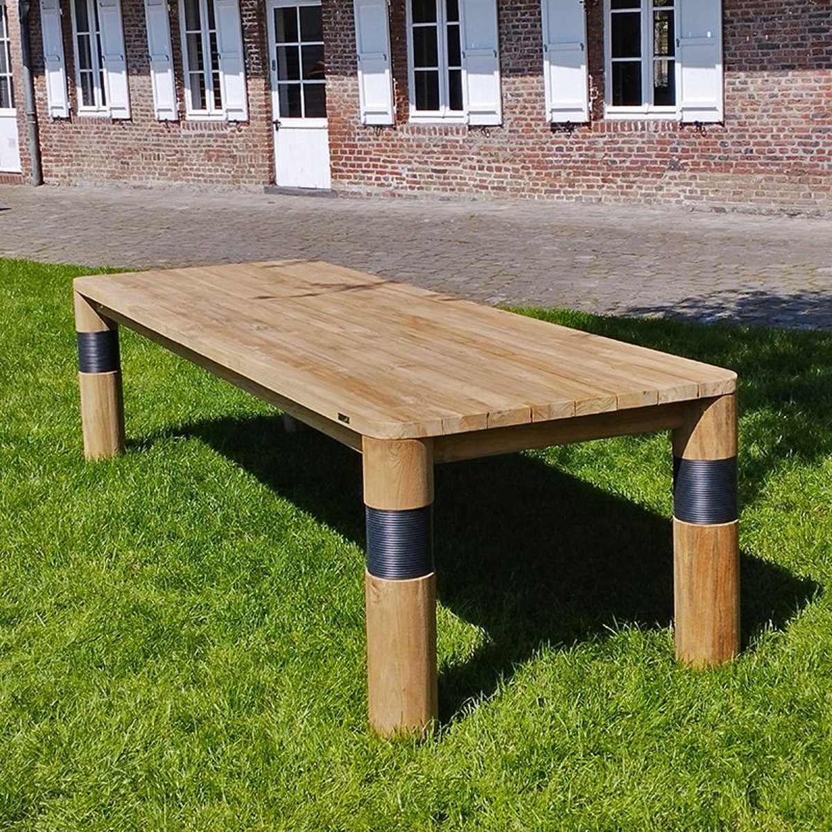 Table en teck recyclé 240 cm - GALACTUS naturel, GECKO JARDIN