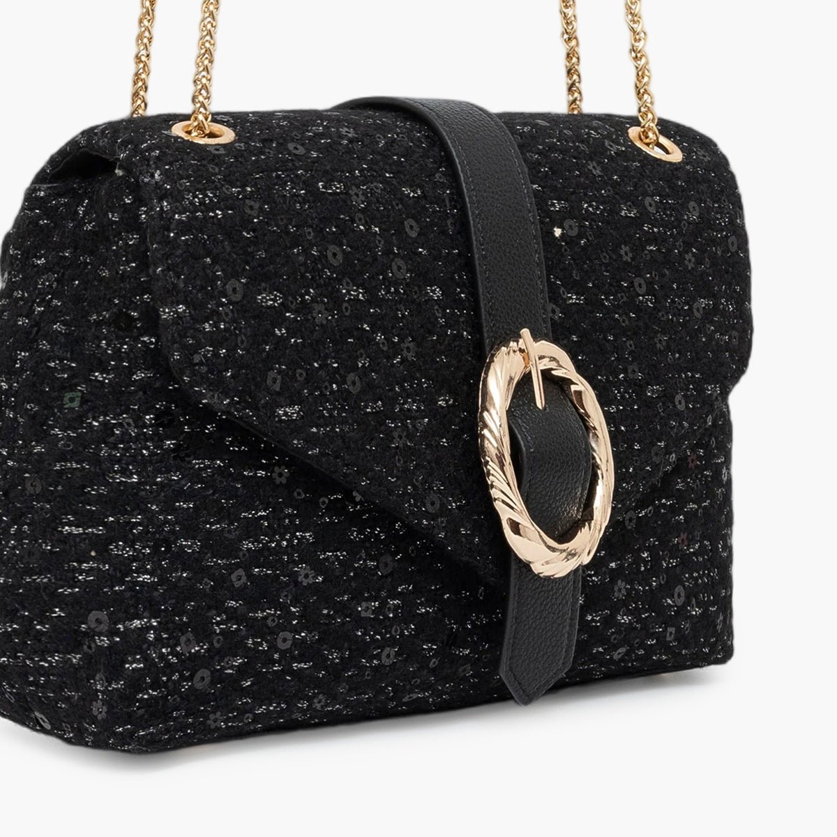 Sac porté épaule Toundra noir,doré, LOLLIPOPS