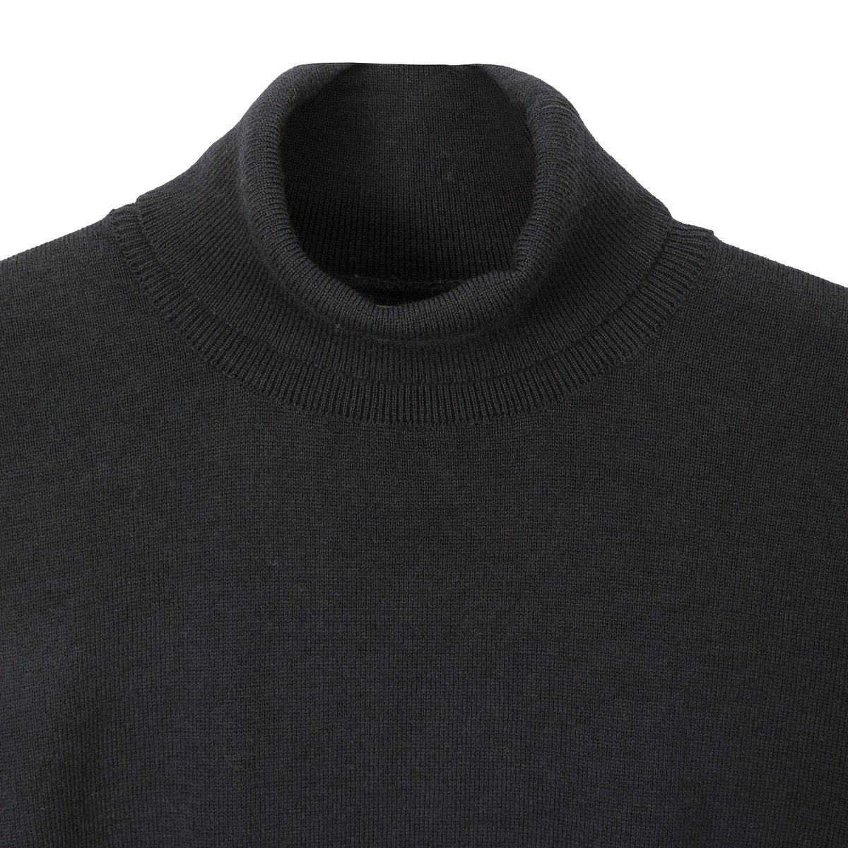 Pulls col camionneur en laine PERCY noir, GENTLEMAN FARMER
