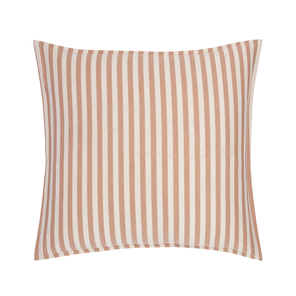 Taie d'oreiller en satin de coton marron, FIFTY-FIFTY nougat, DESFORGES