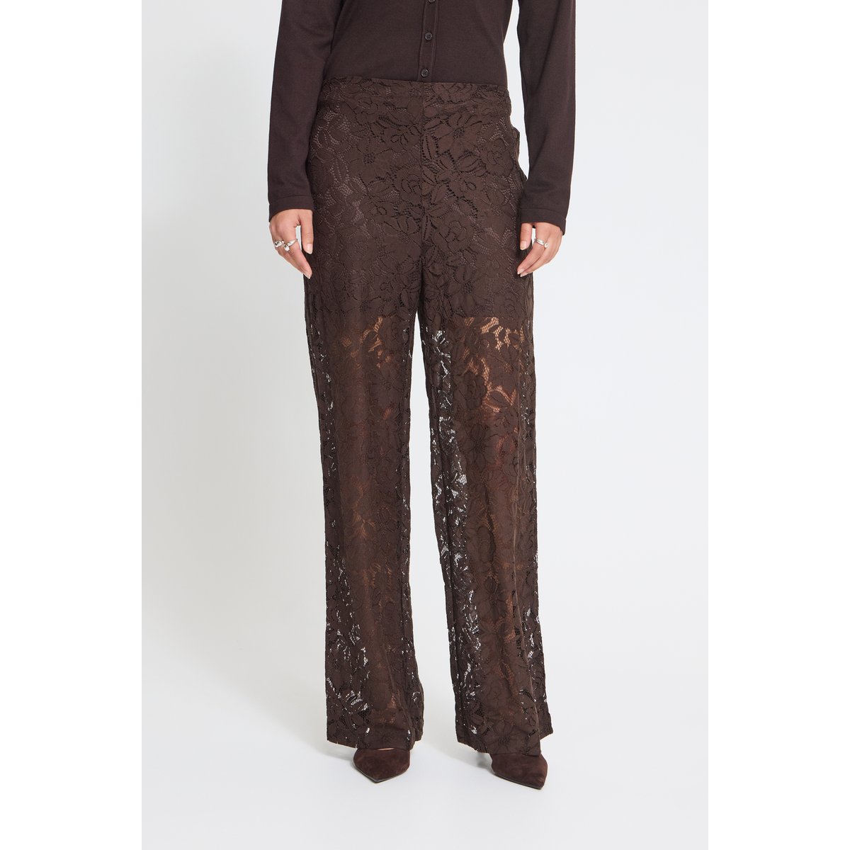Pantalon décontracté marron coffee bean, ICHI