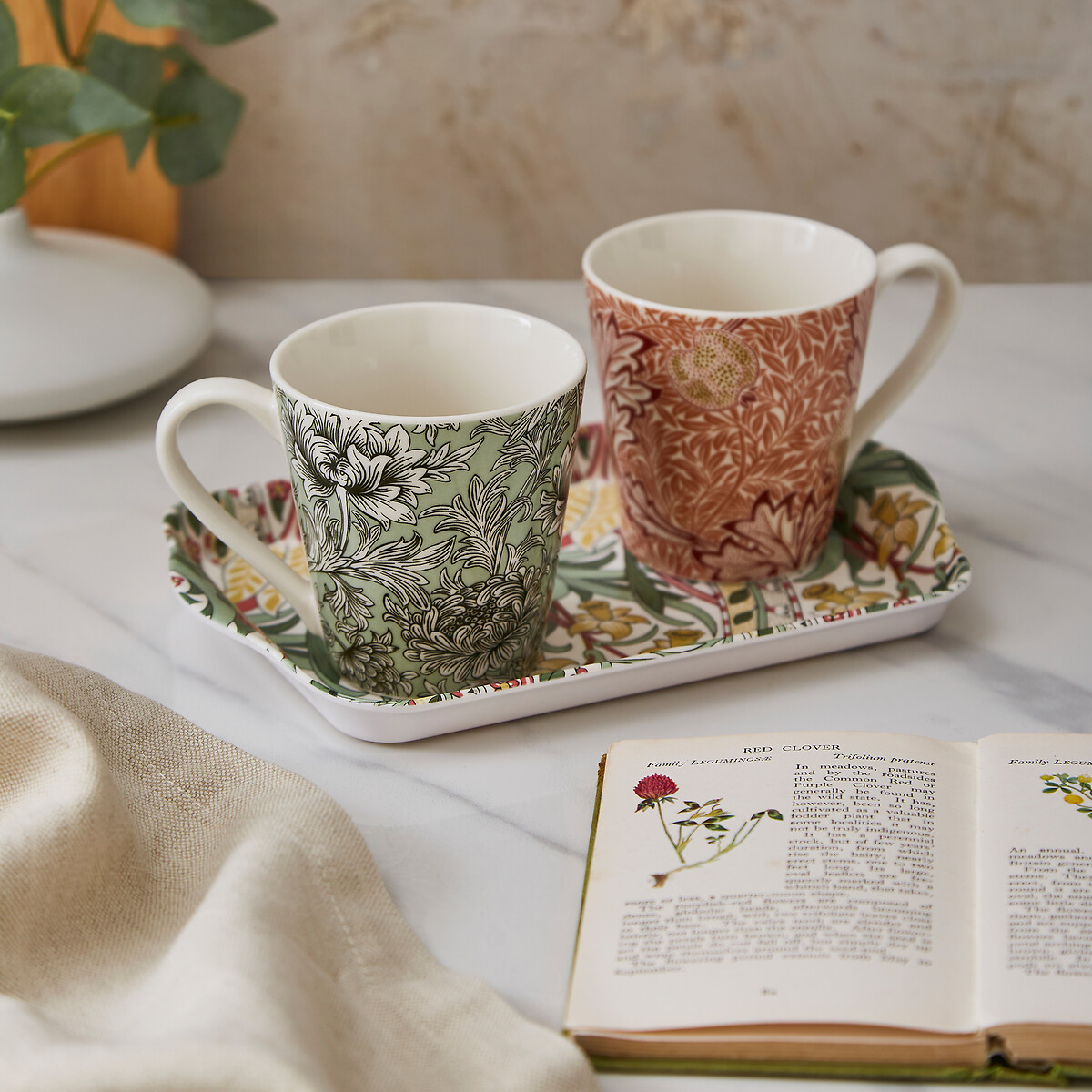 Morris & Co. Mug & Tray Set multi-coloured, MORRIS & CO.