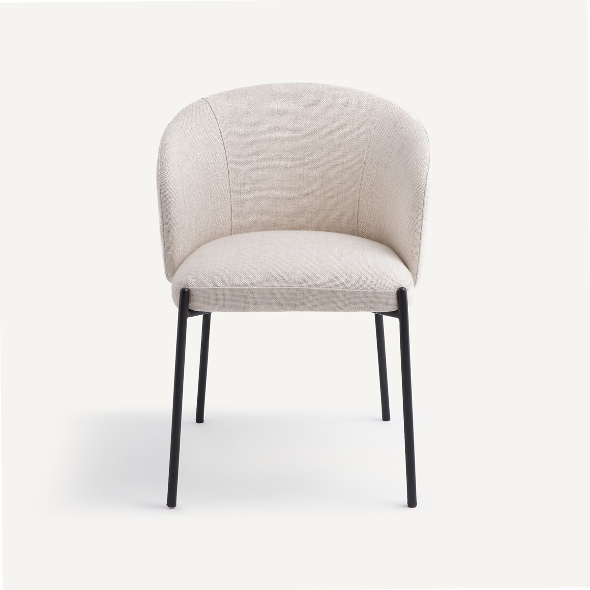 Fauteuil de table tissu chiné, Kinna ficelle, AM.PM