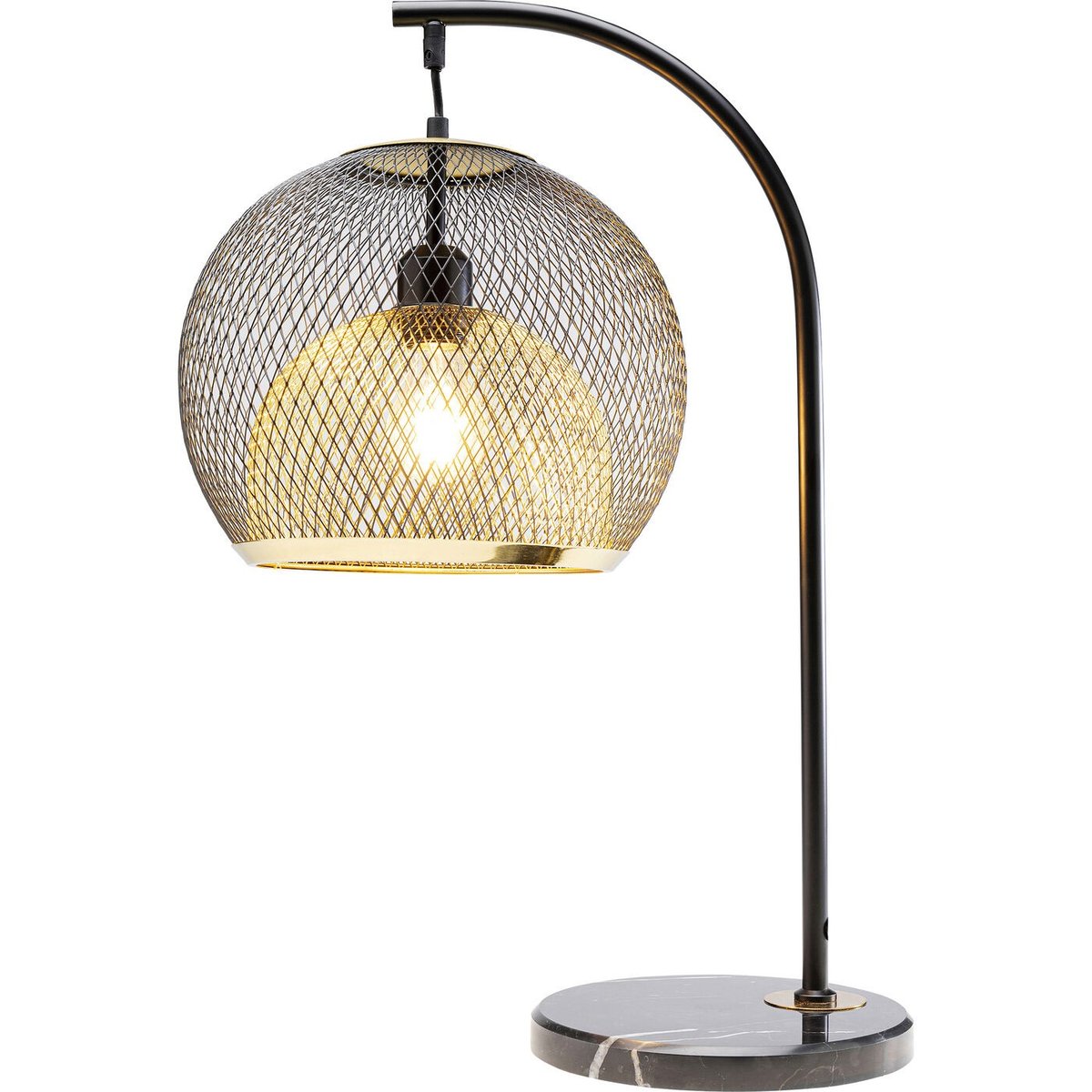 Lampe en acier et marbre, GRATO noir, KARE DESIGN