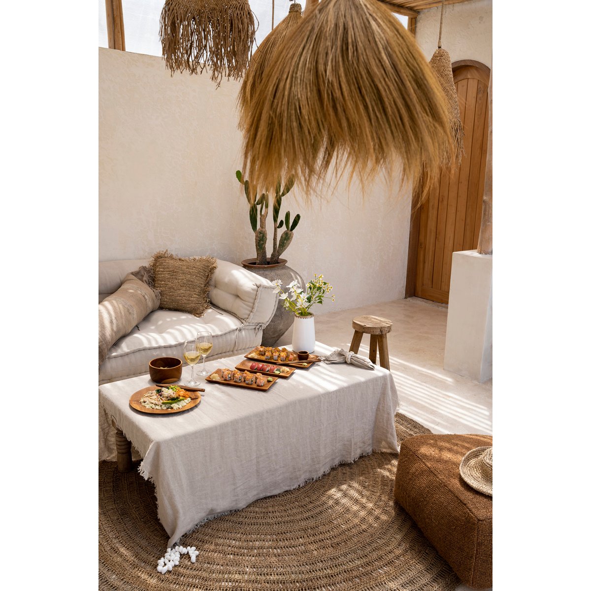Nappe en lin LINEN beige, BAZAR BIZAR