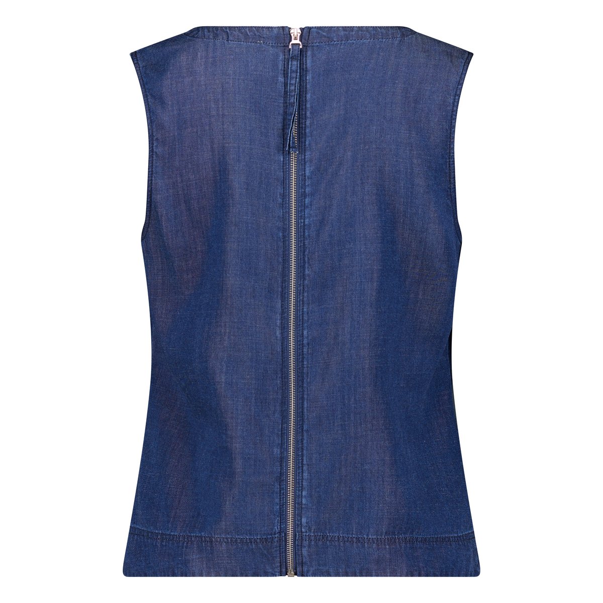 Haut façon blouse sans manches dark blue denim, CARTOON