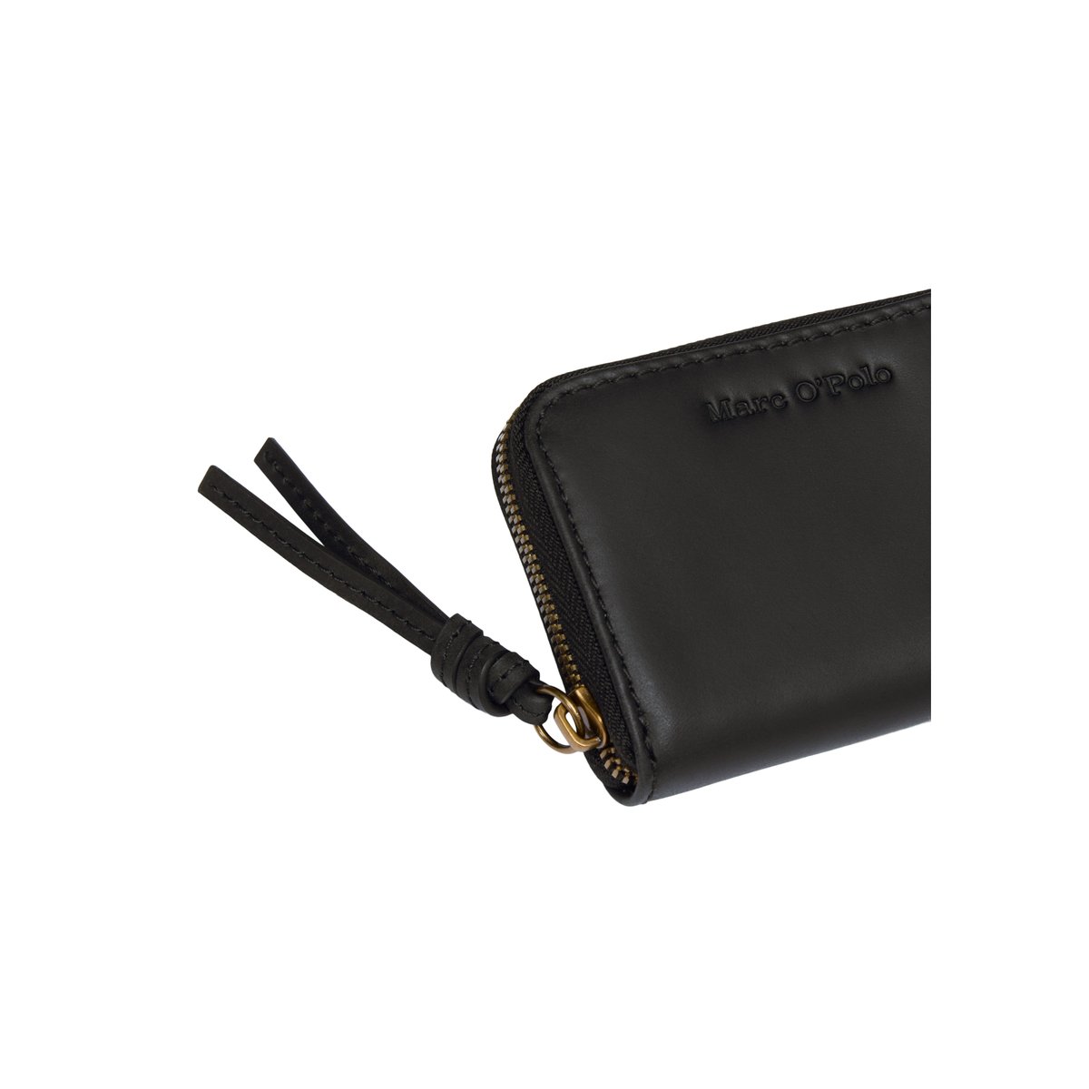Porte-monnaie small en cuir de vache noble noir, MARC O'POLO