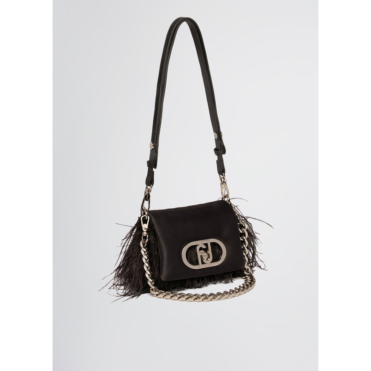 Sac petit format LaPuffy avec plumes noir, LIU JO