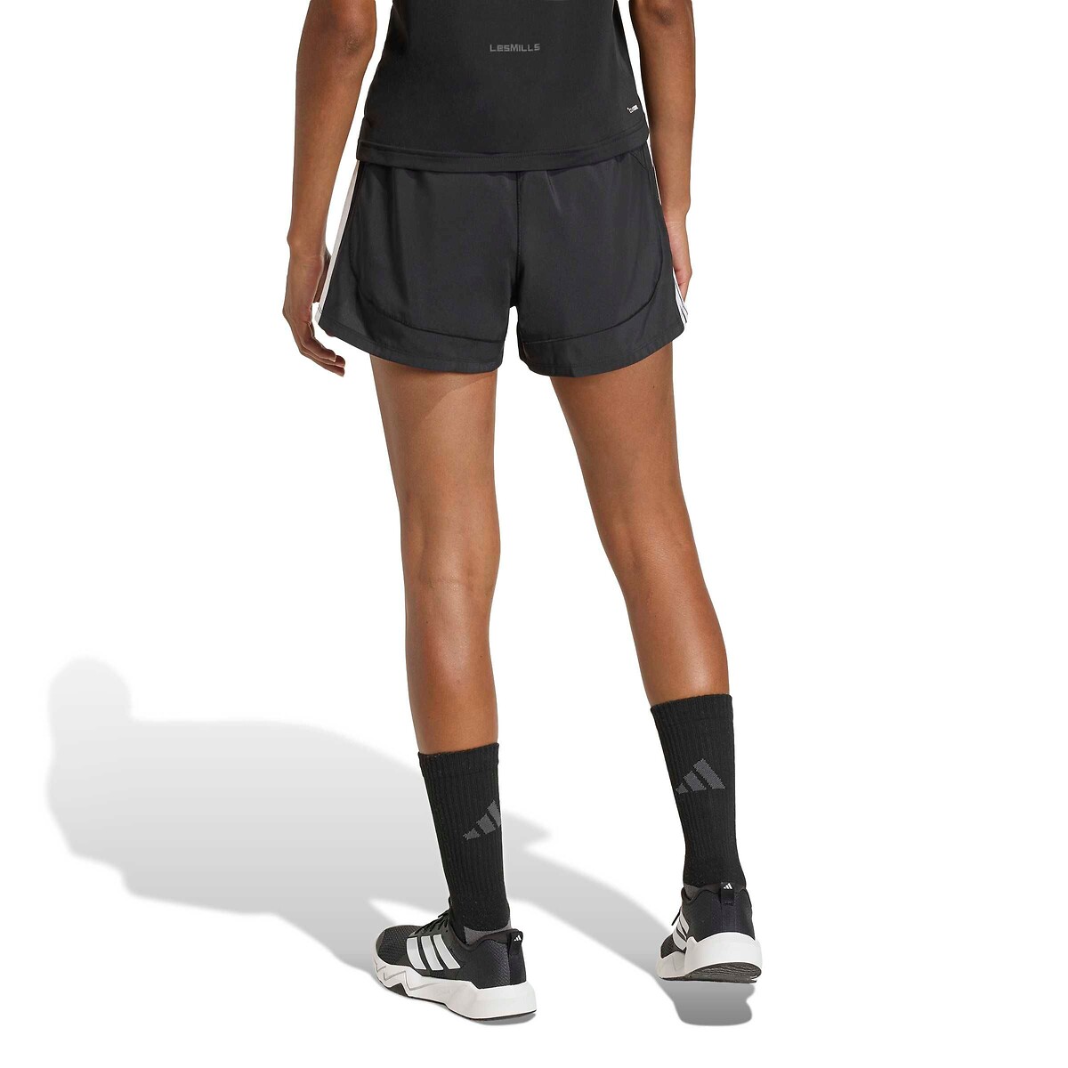 Short de sport Essentials 3 Stripes noir, adidas Performance