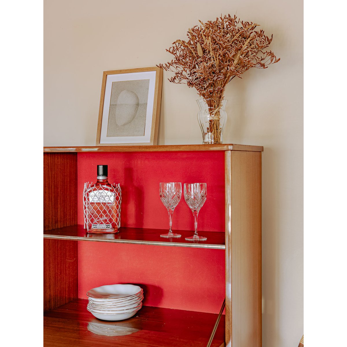 Secrétaire mid-century en bois vernis Honoré N°203 - Bon état bois clair, DEBONGOUT