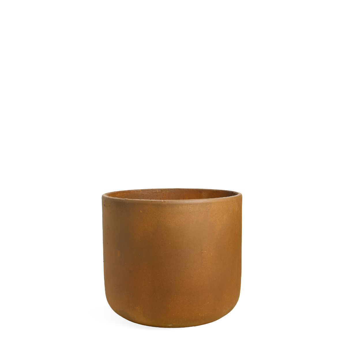 Cache-pot décoratif en ciment H22 TERRA orange terracotta, SIA DECO