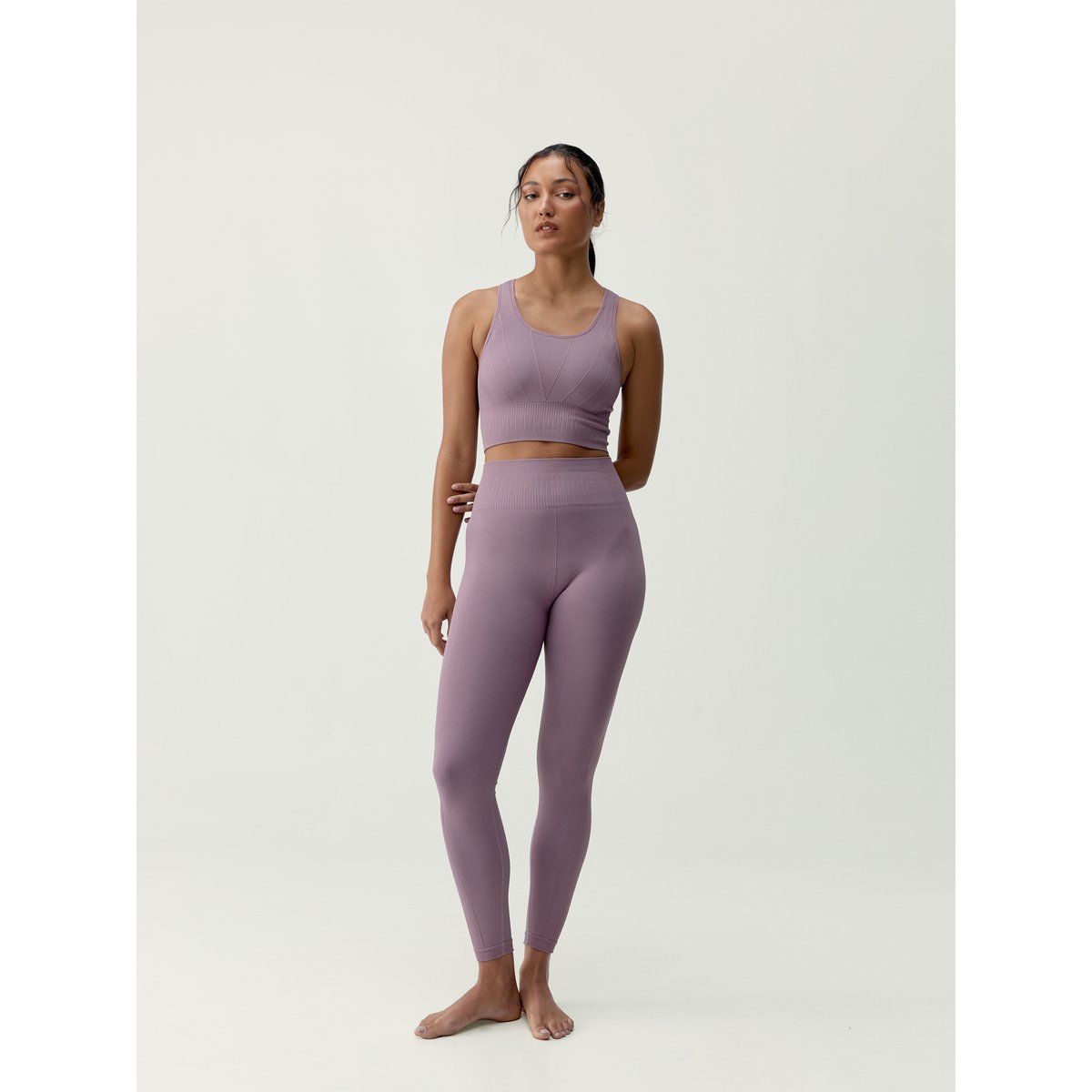 Brassière de sport femme Laia maintien moyen coussinets amovibles rose bois, BORN