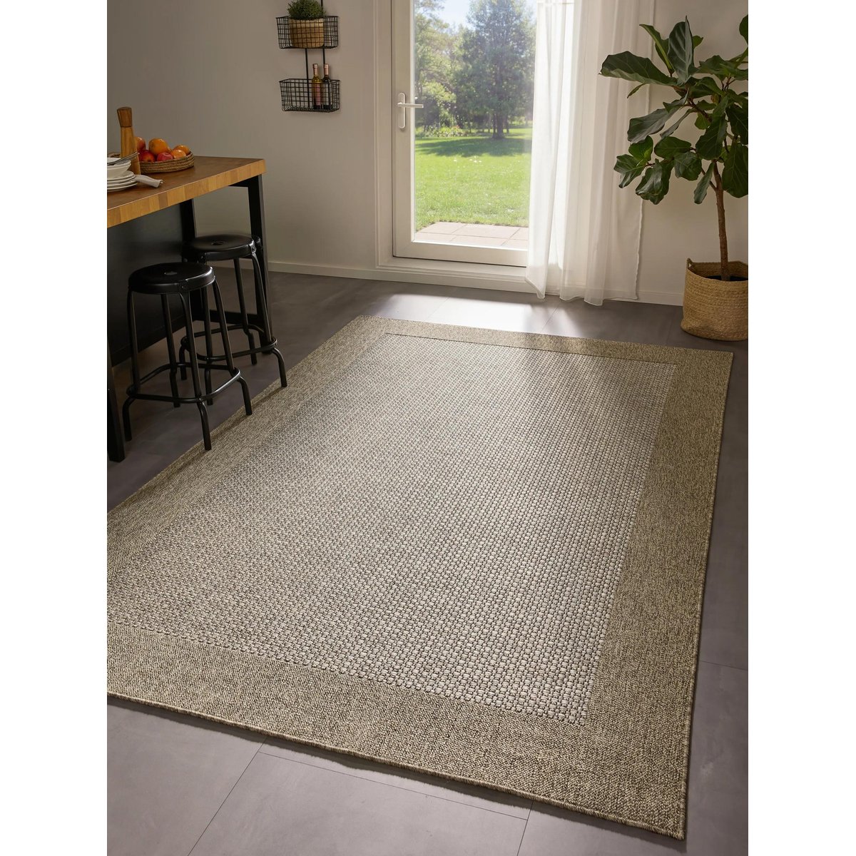 Tapis d'extérieur & intérieur NAOTO beige, BENUTA