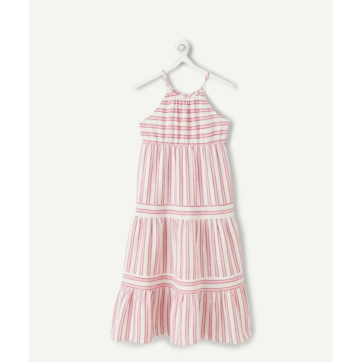 Robe longue rayée rayé rose/écru, TAPE A L'OEIL