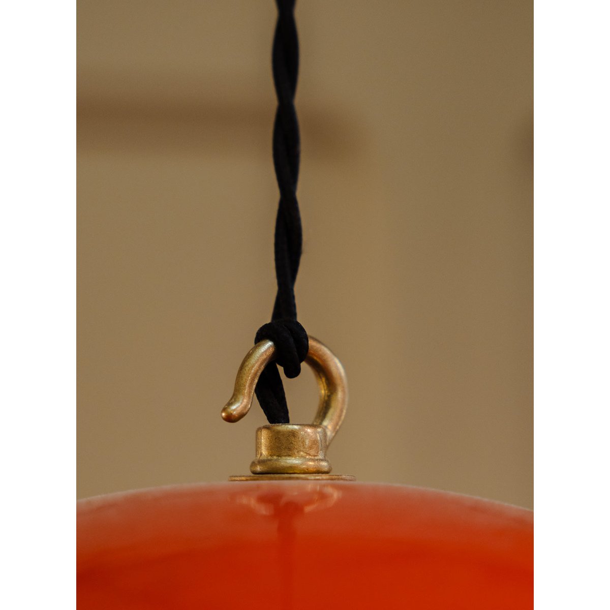 Lampe baladeuse en céramique orange Paulette N°102 - Bon état orange, DEBONGOUT