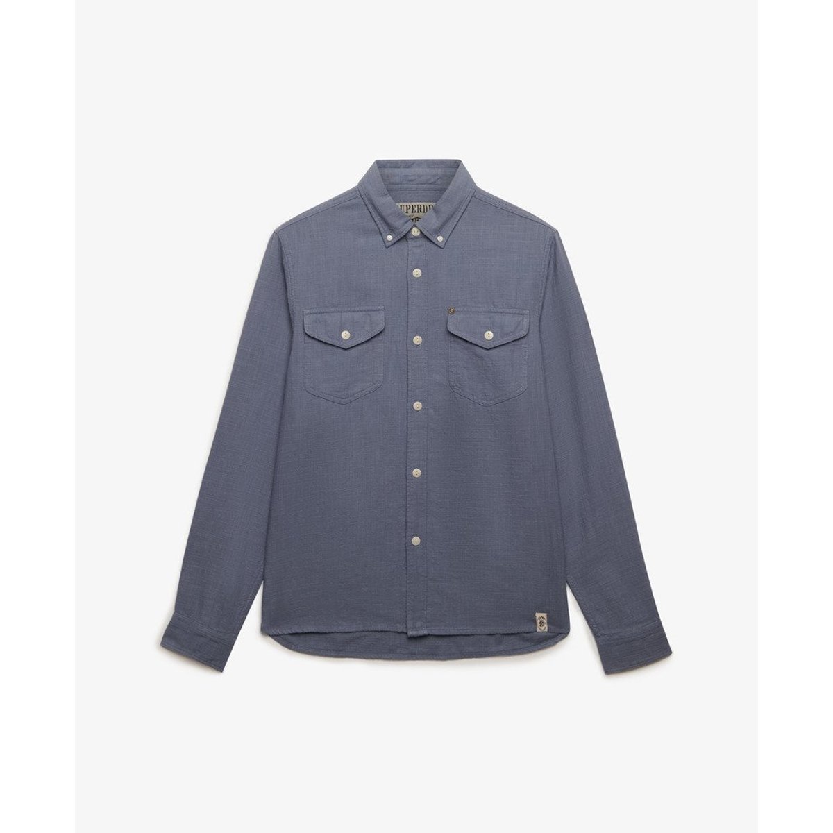 Chemise Manches Longues The Merchant Store Lite bleu silex, SUPERDRY