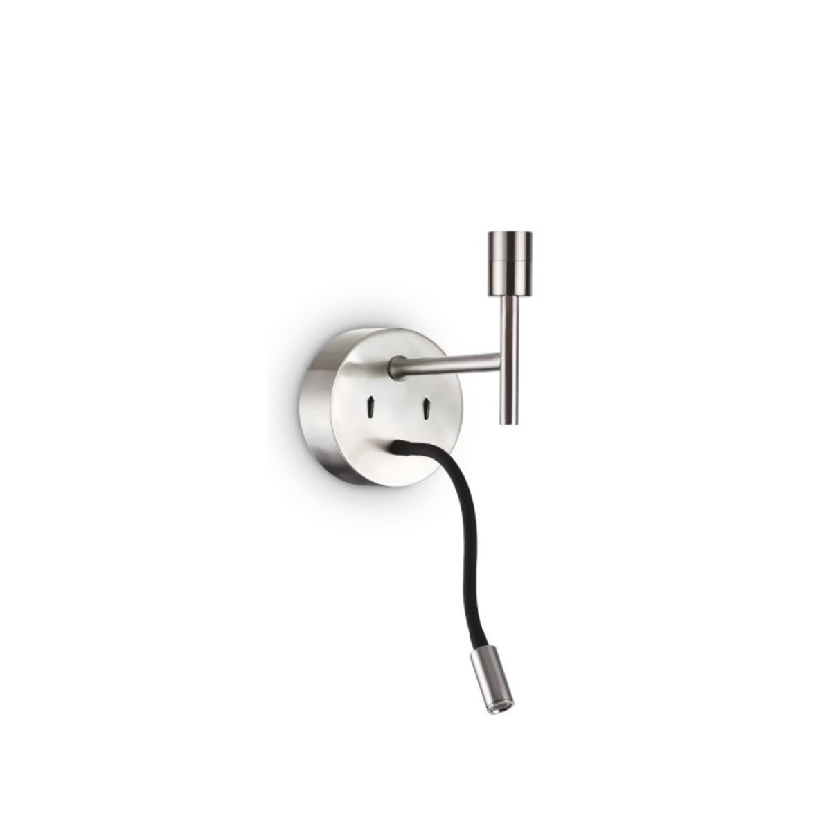 Applique murale nickel mat Liseuse Abat-jour blanc Mathy nickel mat, MILLUMINE