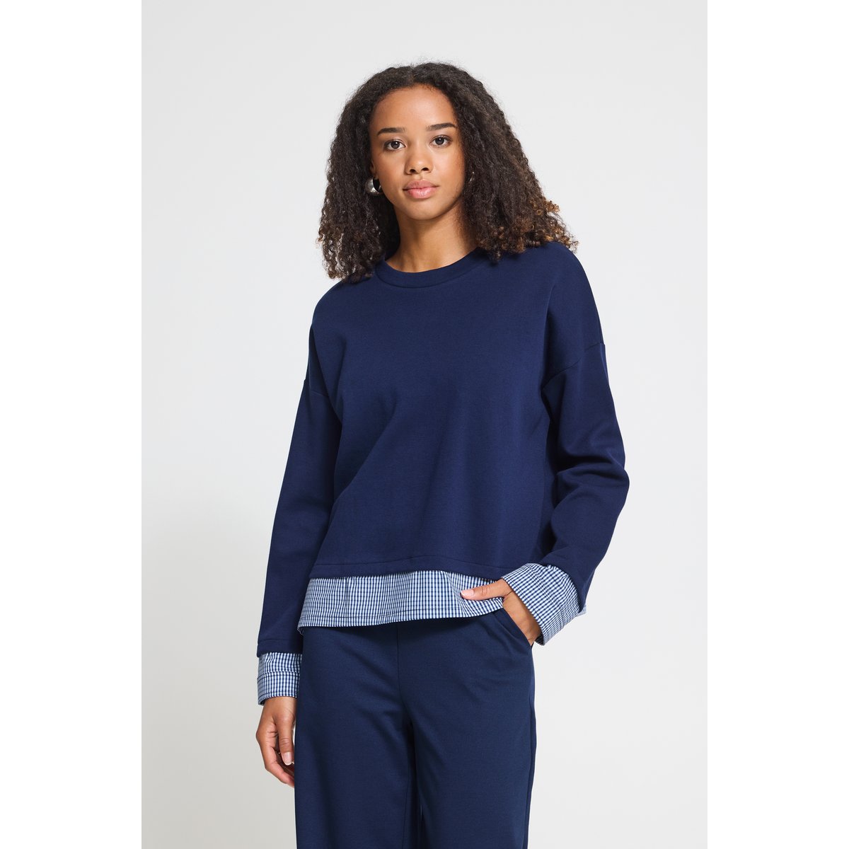 Pull sweat bleu maritime blue, ICHI