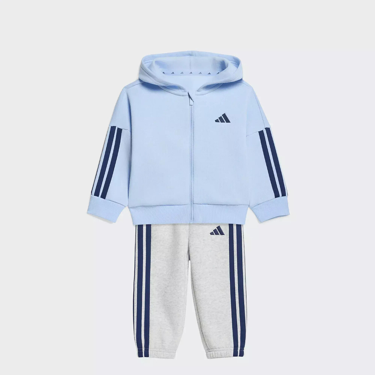 Ensemble en molleton, 3 bandes, ESSENTIALS bleu/gris, ADIDAS SPORTSWEAR