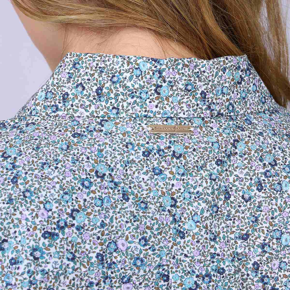 Chemise Emilia bleu glacier, MISE AU GREEN