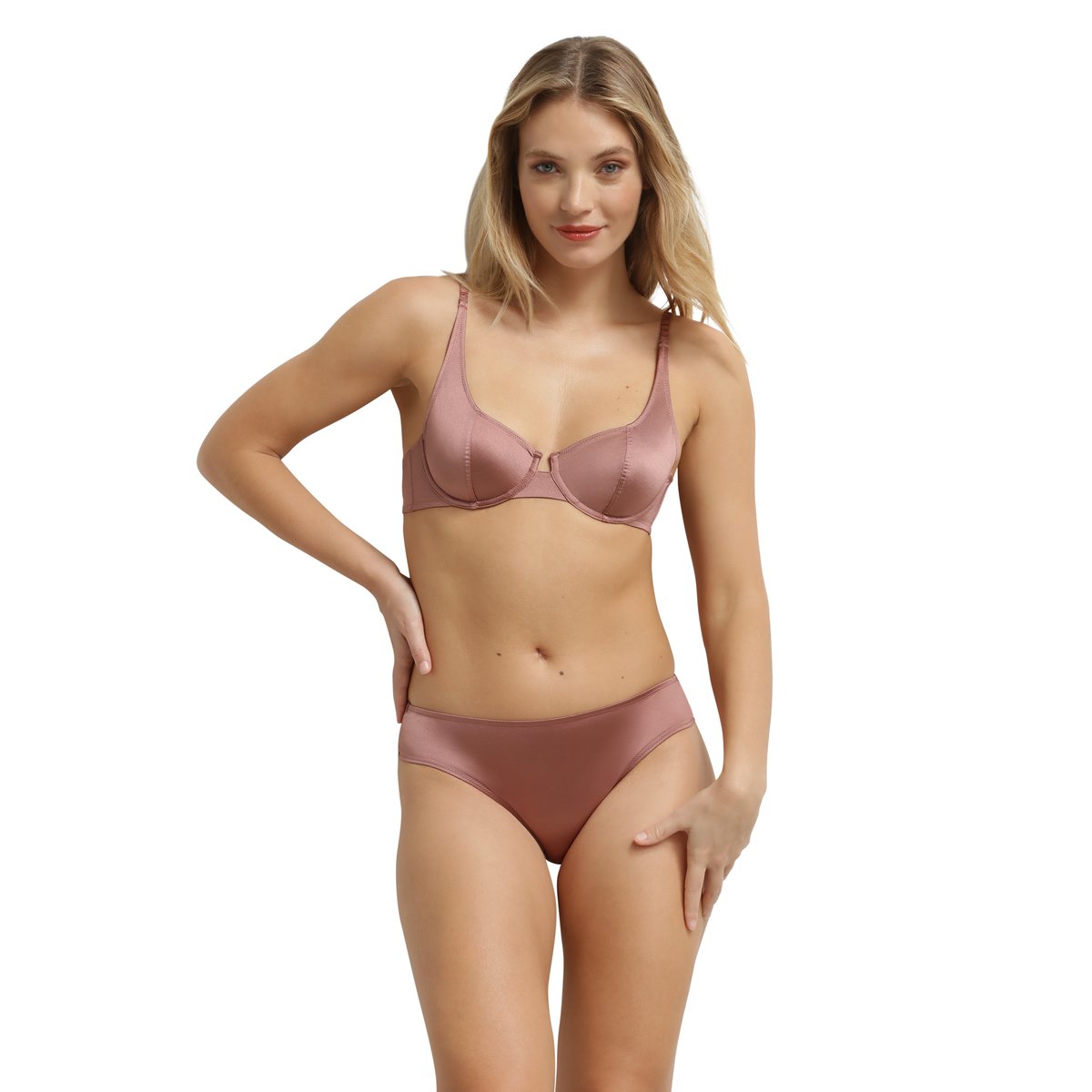 Soutien-gorge balconnet avec armatures Chocolove marron clair, DIM