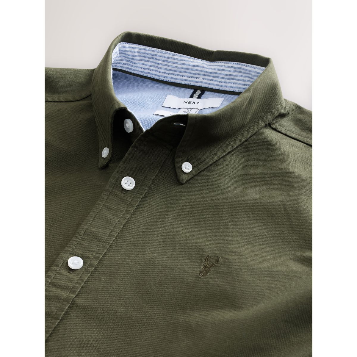 Chemise oxford à manches longues vert foncé, NEXT
