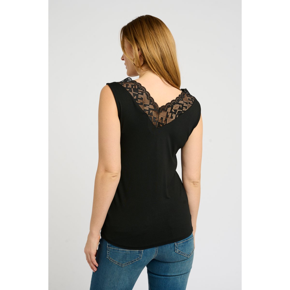 Jersey top noir pitch black, CREAM