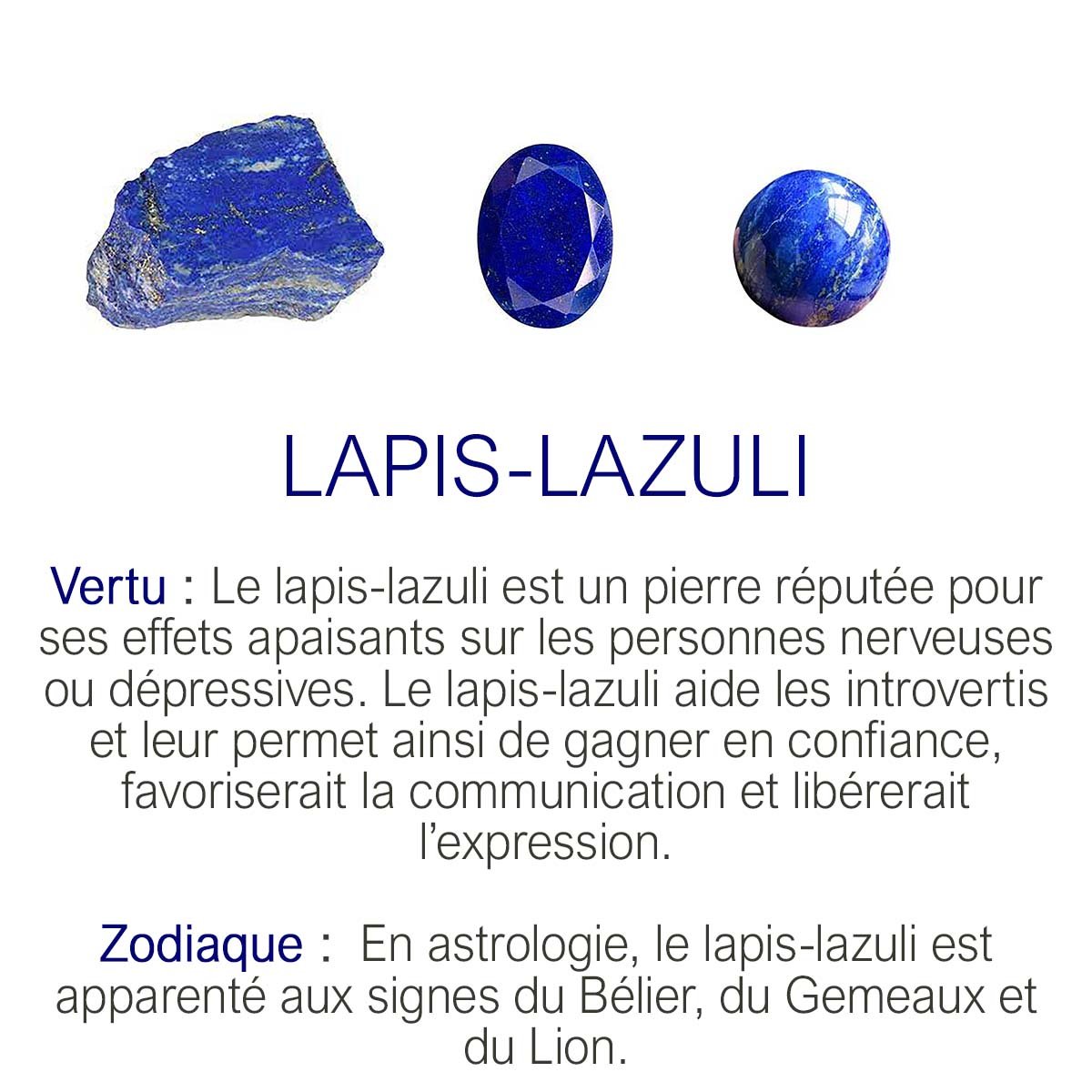 Boucles d'oreilles longues danae lapis lazuli bleu, CAROLINE NAJMAN
