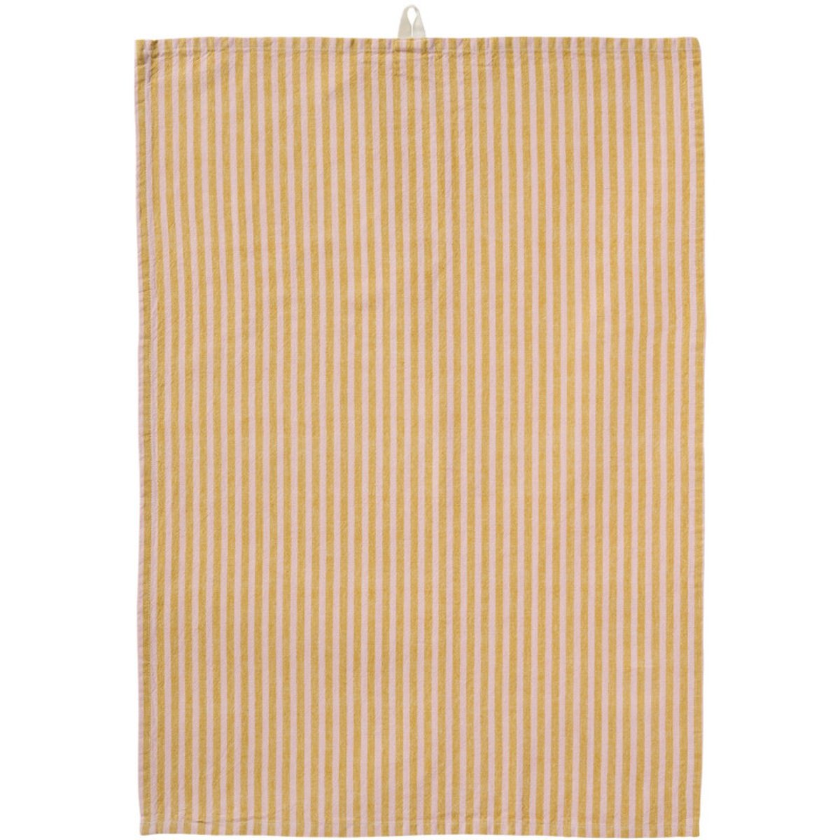 Torchon de cuisine rayures bicolores  LINEA jaune moutarde, IB LAURSEN