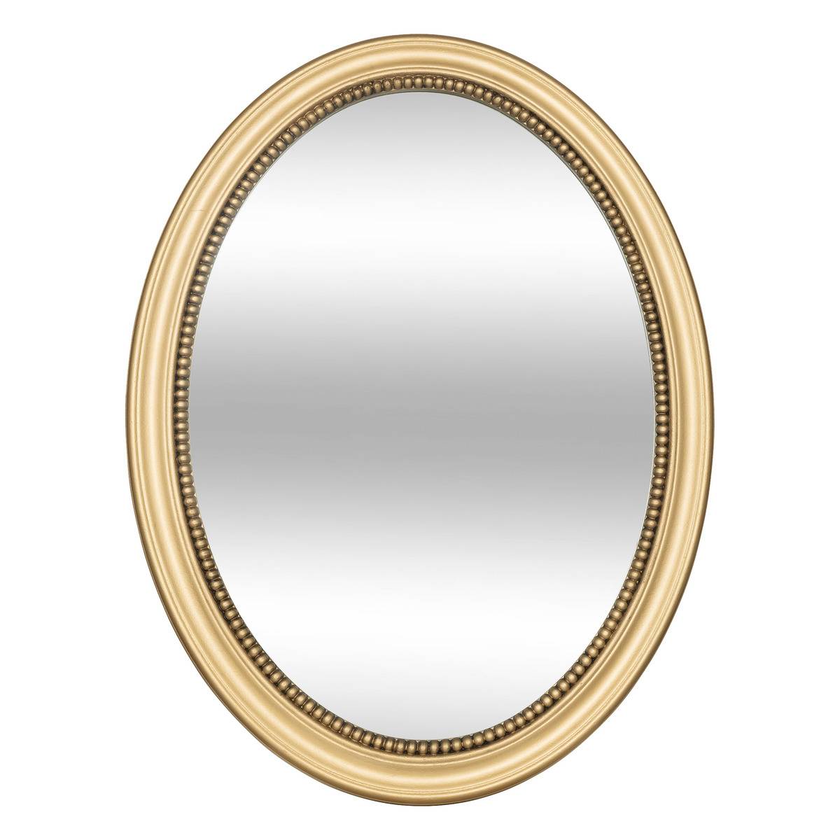 Miroir mural ovale à moulures 53cm VICTORIA doré, ATMOSPHERA