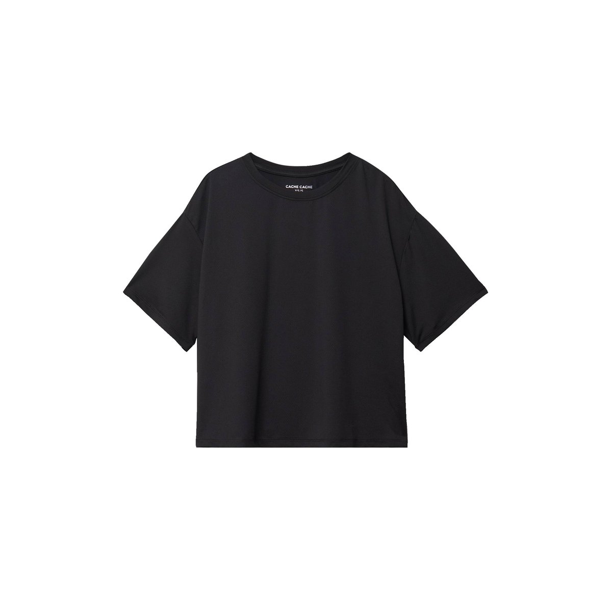 T-shirt manches courtes activewear noir, CACHE CACHE