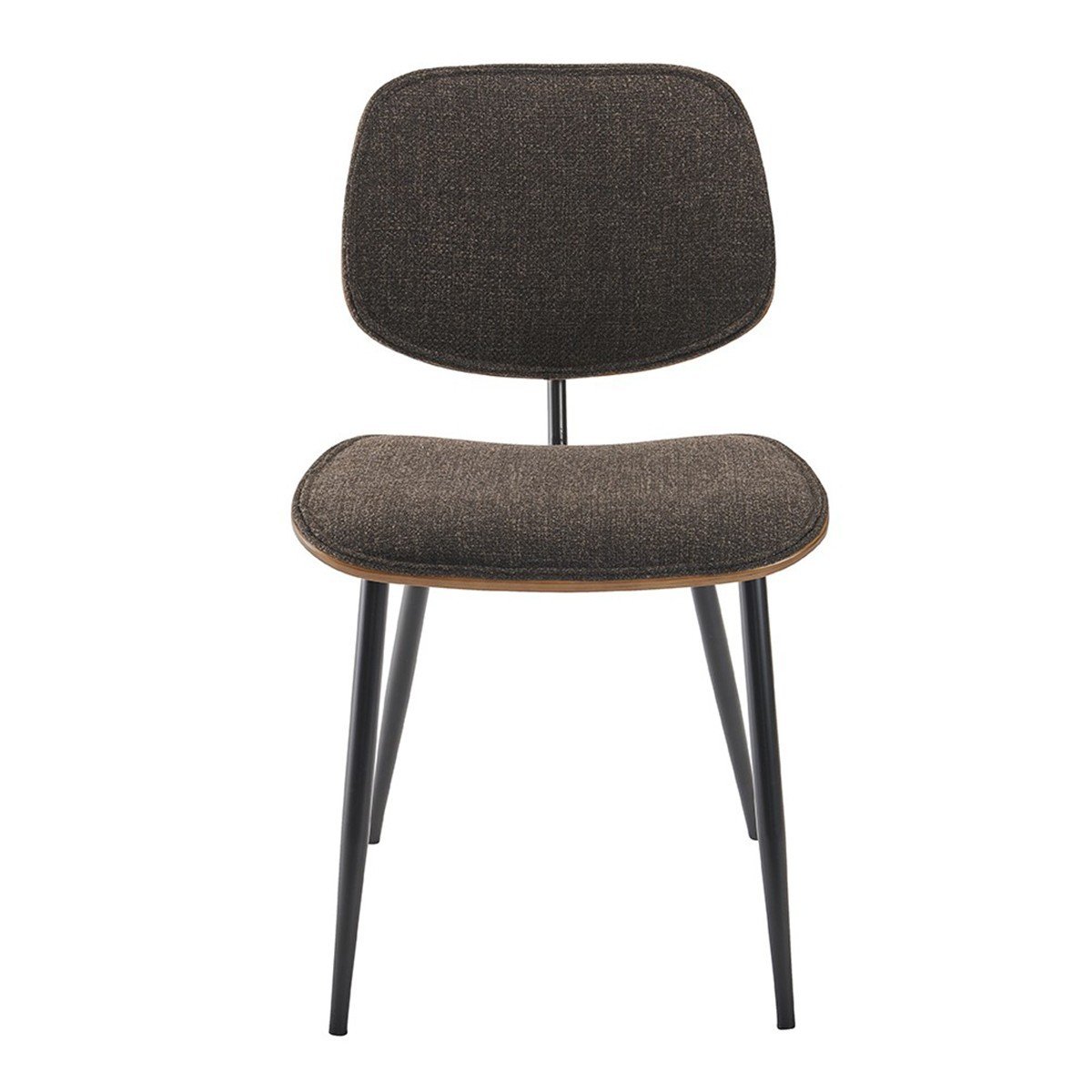 Lot de 2 Chaises en Tissu Gris / Brun - Olympia gris, SIGNATURE
