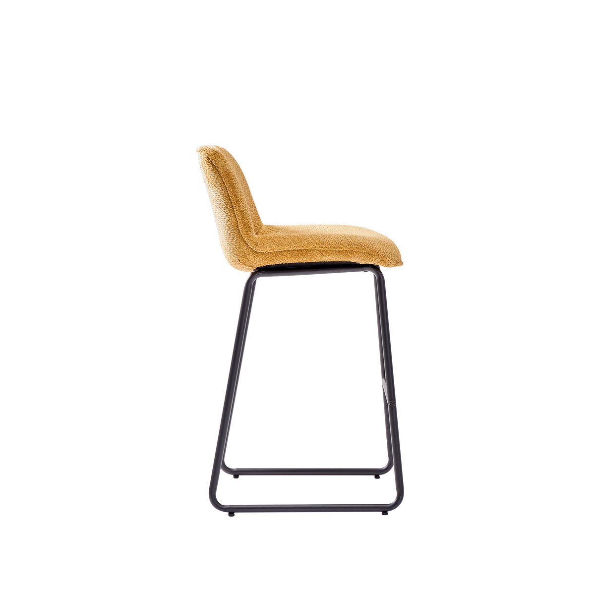 Lot de 2 tabourets de bar en métal CORIA jaune, NORDLYS
