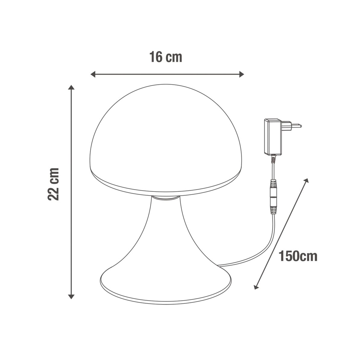 Lampe en fer tactile, KINOKO jaune / doré, INSPIRE