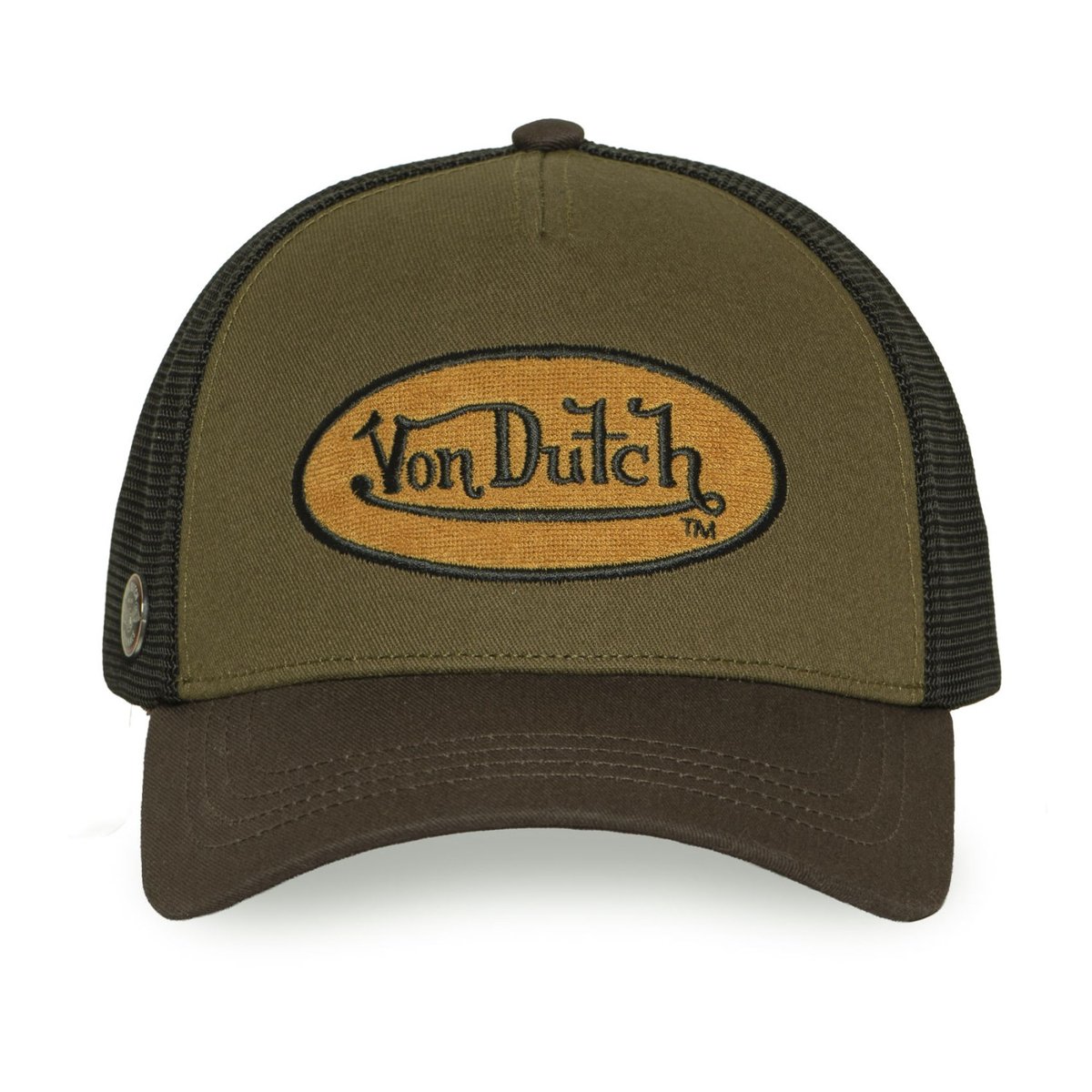 Casquette trucker TERRY marron/kaki/noir/jaune, VON DUTCH