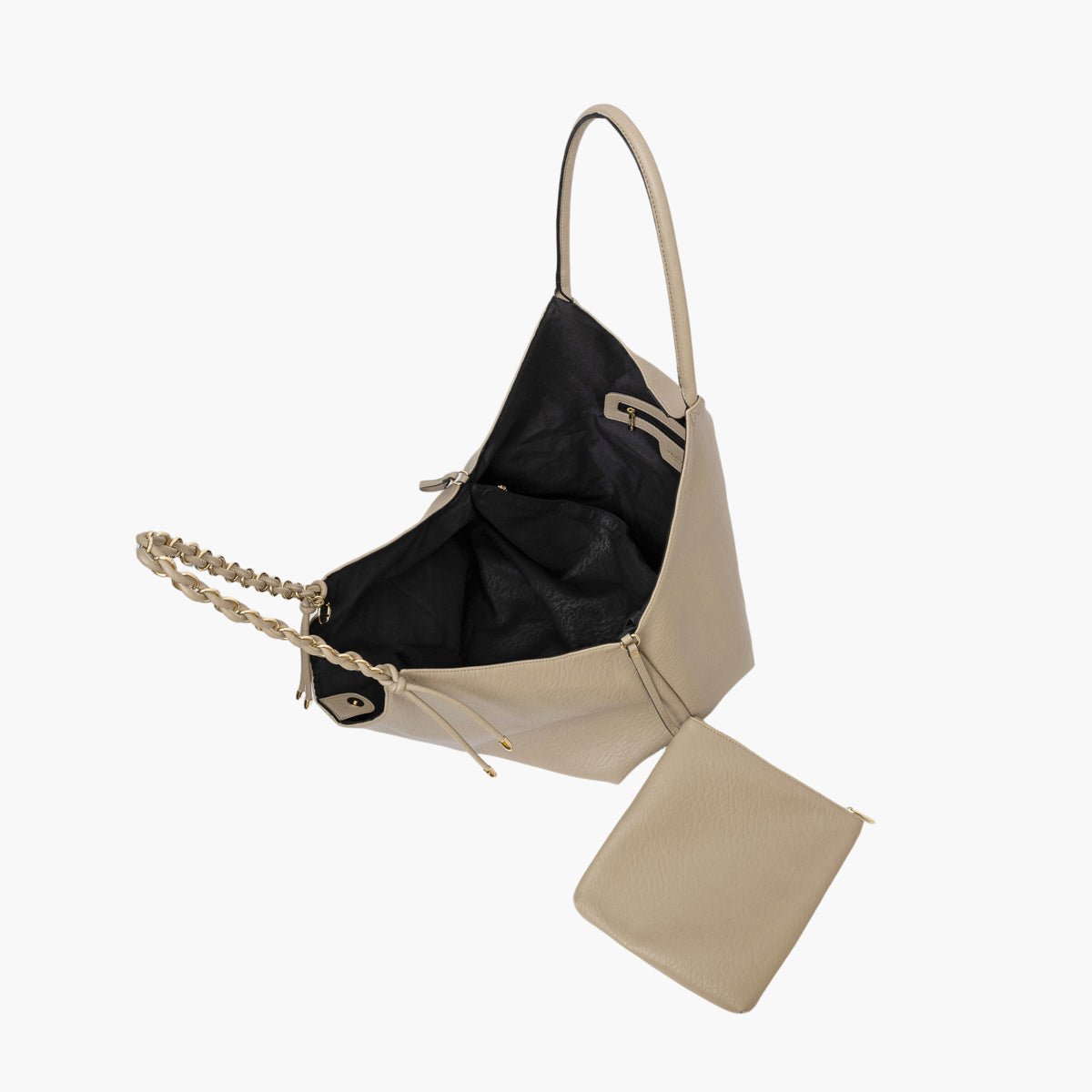 Grand sac shopper Traicy beige,doré, LOLLIPOPS
