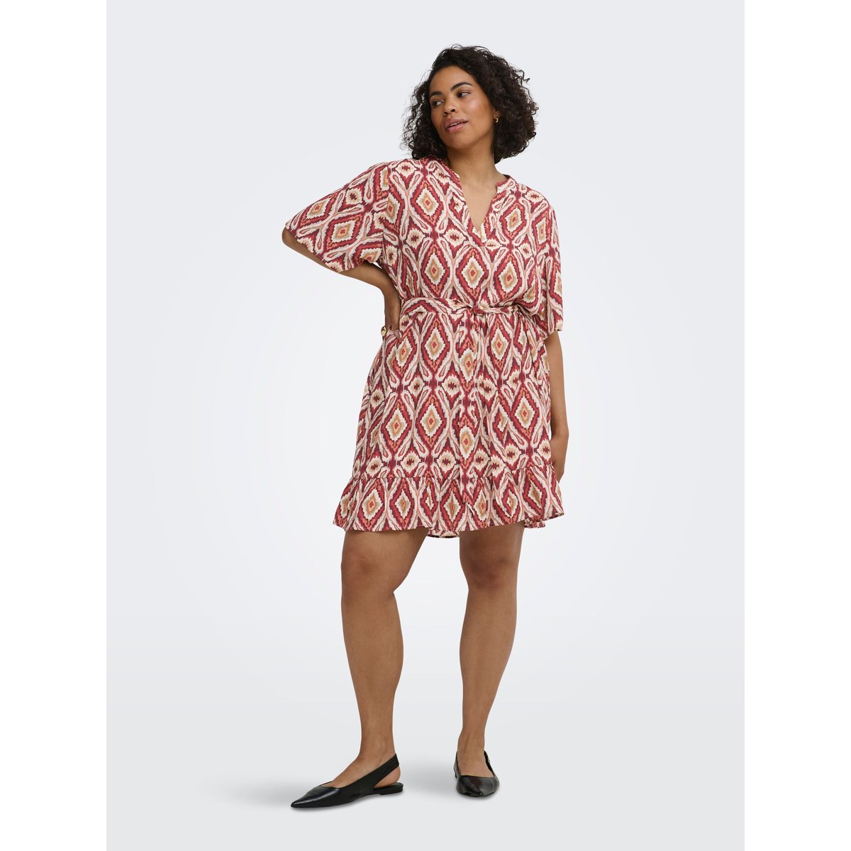 Robe brick red, ONLY CARMAKOMA
